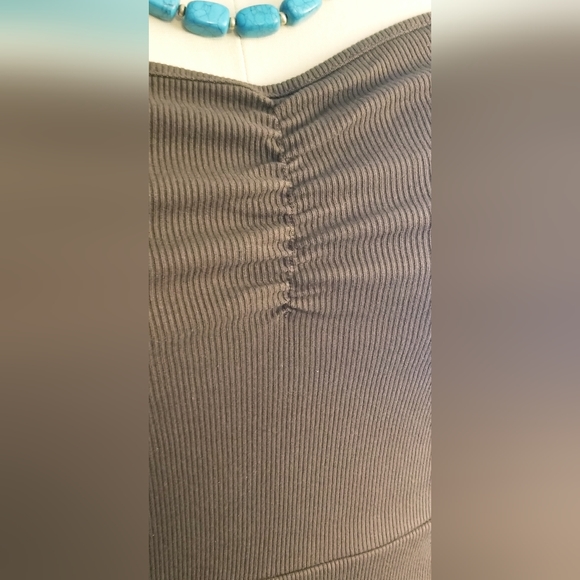 NEW Target Wild Fable brown 🤎 stretch cotton cap sleeve flared skater dress XXL - Picture 2 of 5